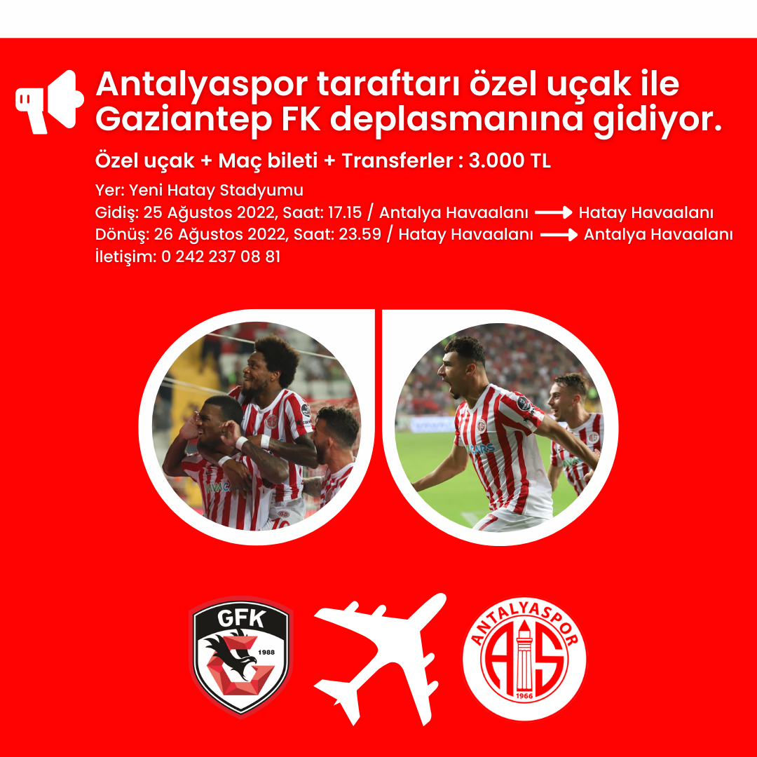 Gaziantep FK Maçı İçin Hatay'a Özel Uçak Kalkıyor!