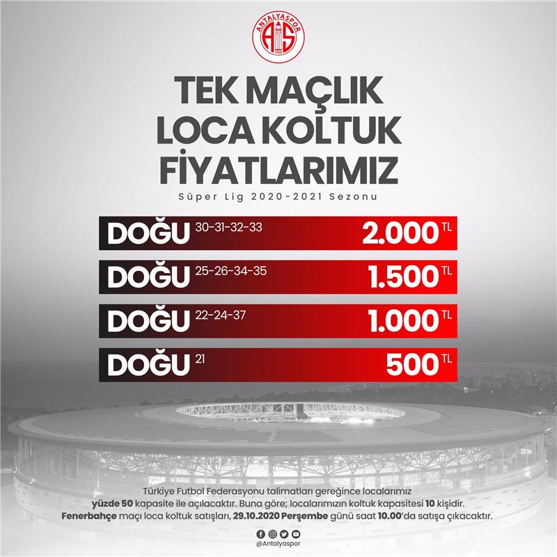 Fenerbahçe Maçı Biletlerimiz Satışa Çıktı