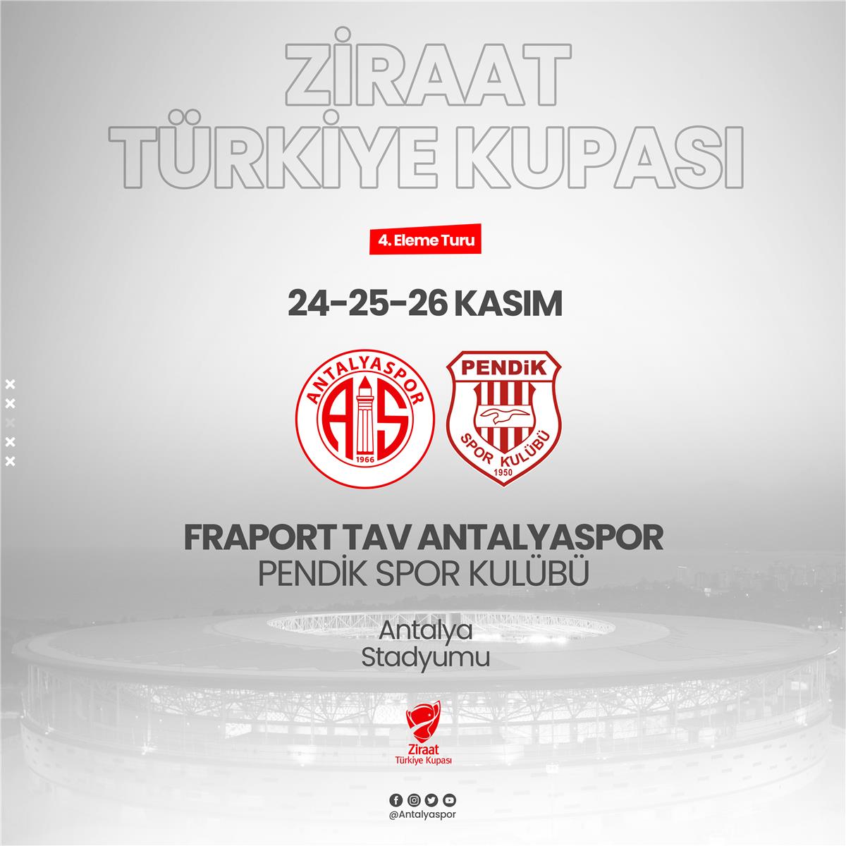 Ziraat Türkiye Kupası'nda Rakibimiz Pendik Spor Kulübü