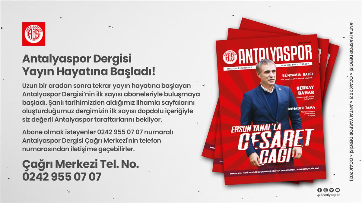 Antalyaspor Dergisi Yayın Hayatına Başladı